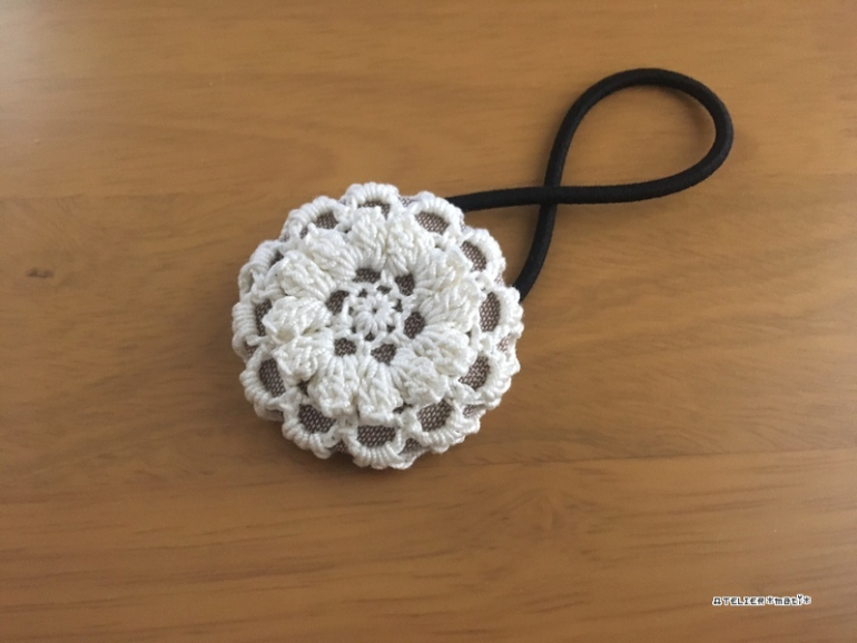 ４．パプコーン編みのお花モチーフ