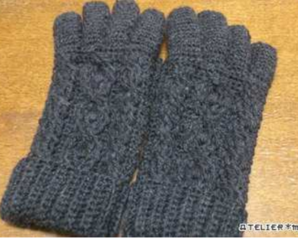 かぎ針編みでも編める５本指手袋